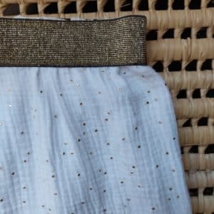 Jupe courte BLANC POIS "S/M"