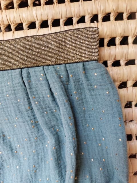 Jupe courte EUCALYPTUS POIS- hauteur 38(S/M)