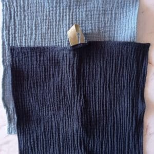 Serviette visage simple - LOT bleu : jean - marine