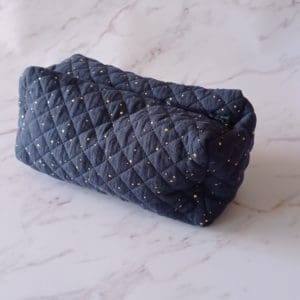 Trousse doublée bleu marine