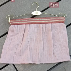 Jupe rose plumetis - 2 ans