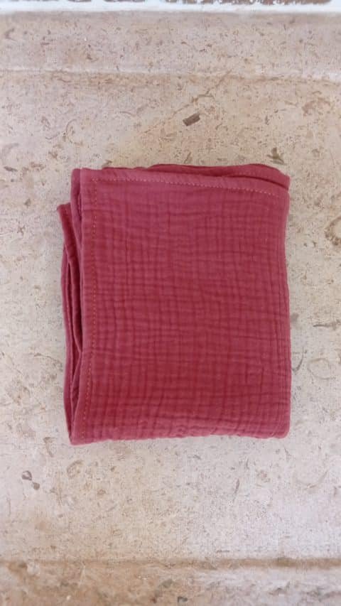 Couverture terracotta légère non doublée