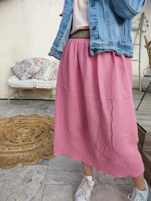 Jupe longue ROSE (L/XL)Hauteur 79cm