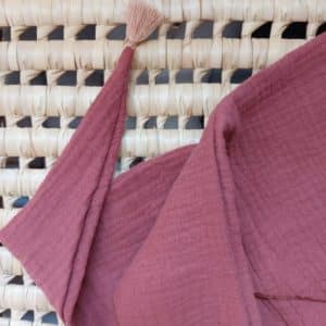 Chèche enfant - TERRACOTA Triple Gaze