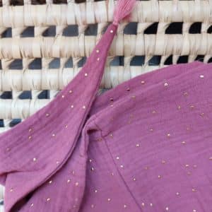 Chèche enfant - FRAMBOISE POIS