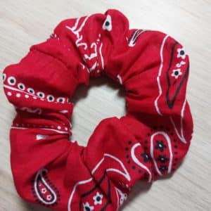 Chouchou motifs BANDANA Rouge